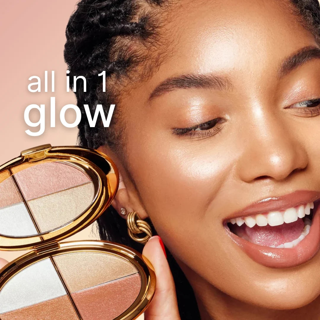3-in-1 Glow Kit: Highlighter, Blush & Eyeshadow Palette