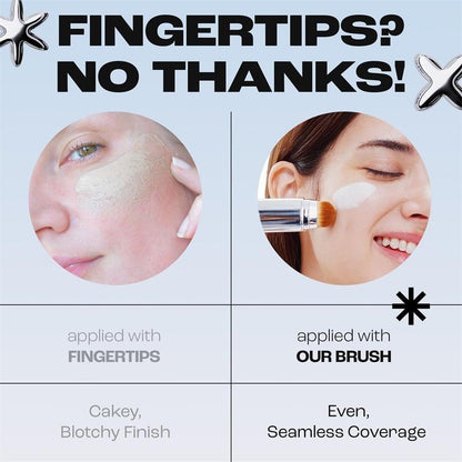 Korean 2‑in‑1 Color‑Changing Foundation Stick with Travel Brush