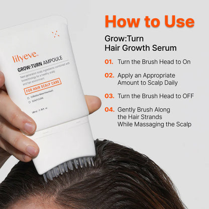 Korean Growturn Ampoule Hair Serum with Built in Brush